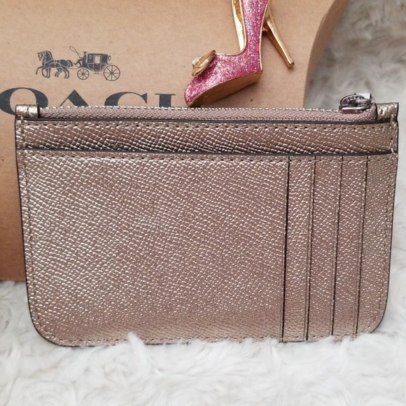 Coach Gold Colorblock Card Case - Picture 7 of 8